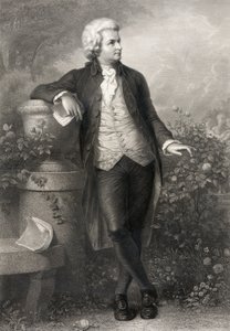 Wolfgang Amadeus Mozart, graverad av Paul Barfus (1823-95) av P. Schworer